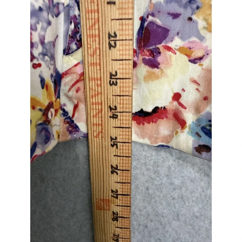 Coldwater Creek Jacket Womens W18 Multicolor Floral Cotton‎ Twill Button Pockets